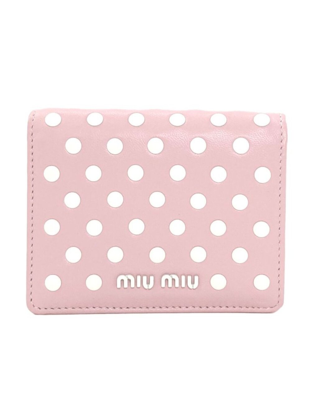 Miu Miu Dot Bifold Wallet Leather